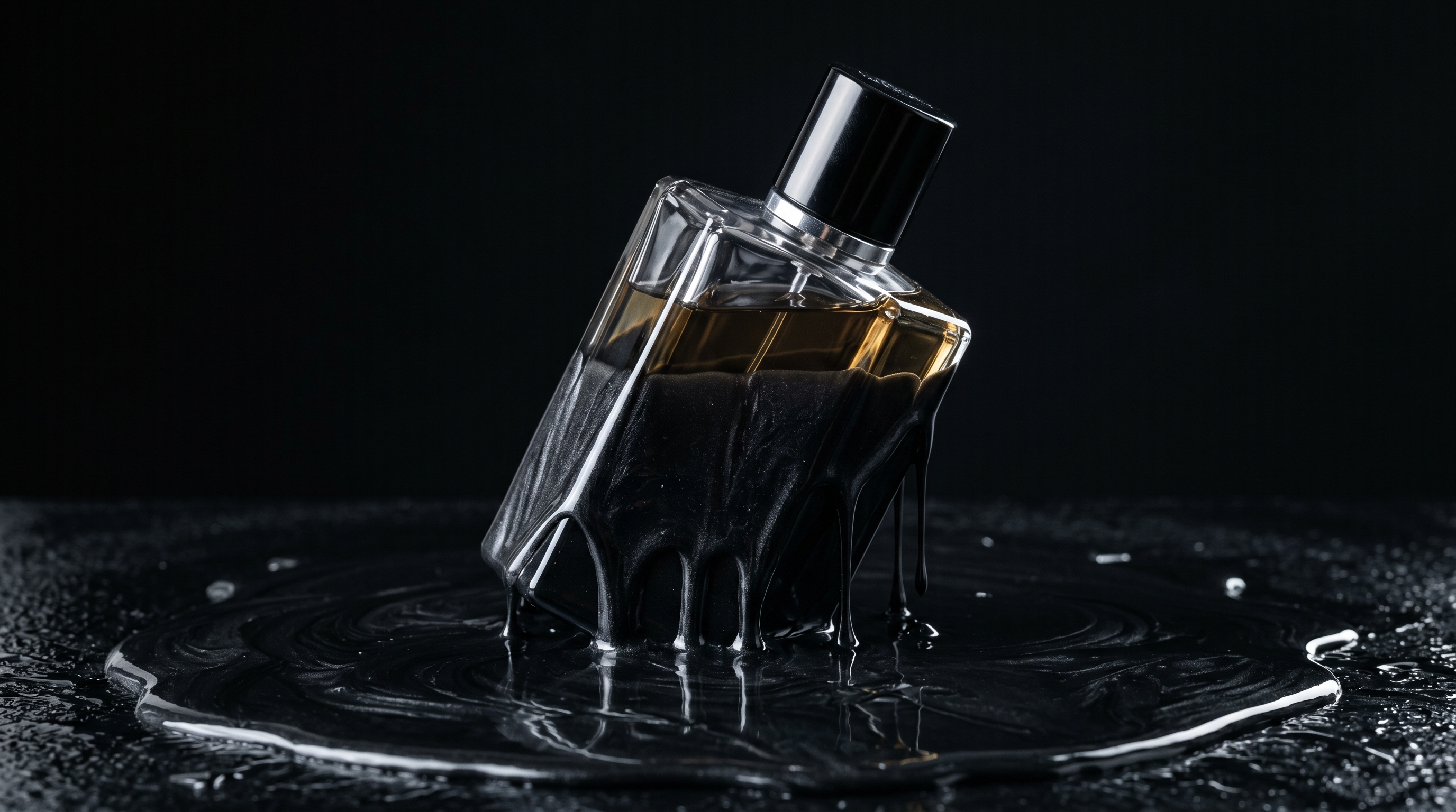 AI-generated cologne product photography example